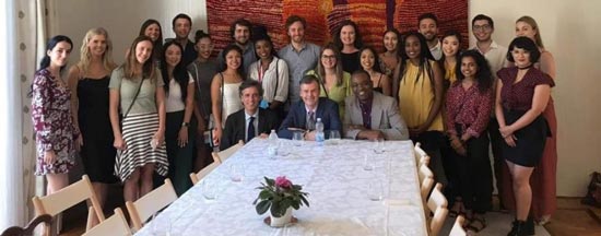 Cam Buck in group photo with other university colleagues. 