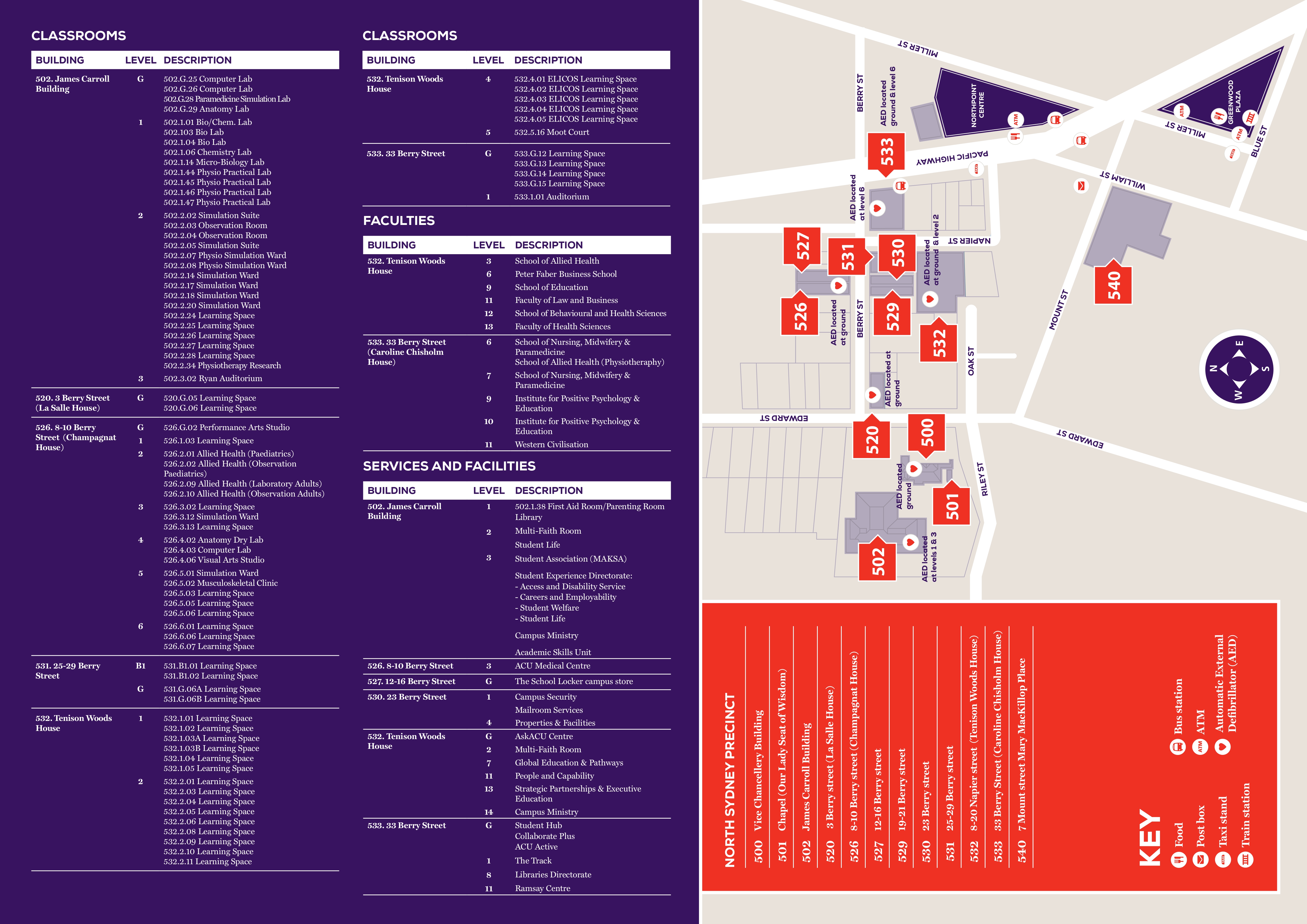 North Sydney campus map 2